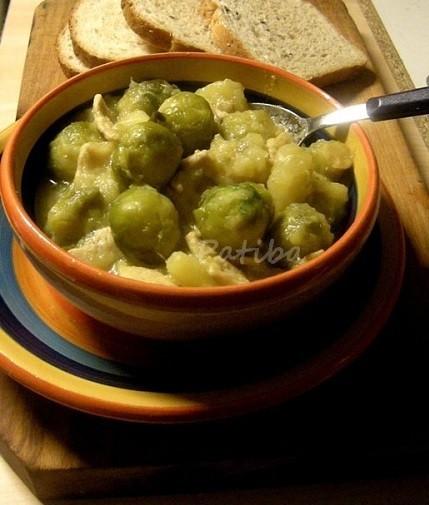 zuppa cavolini-bruxelles -patate bacon