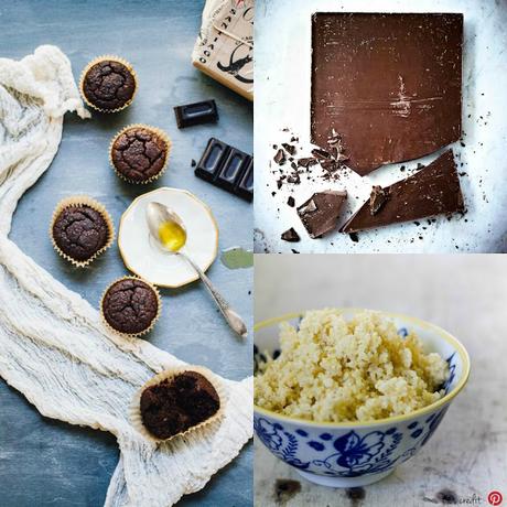 Muffins di riso, miglio e cioccolato / Muffins with rice flour, pearl millet and chocolate