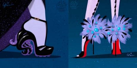 Le scarpe delle protagoniste Disney disegnate da Griz e Norm Lemay