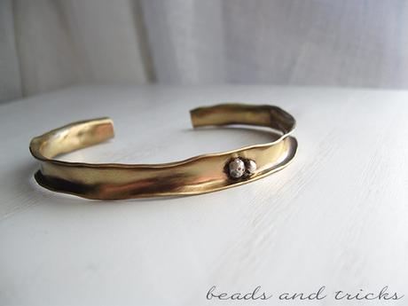 Bracciale in ottone forgiato e argento