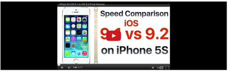Test di velocità in video tra iOS 9.2 vs iOS 9.1