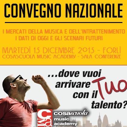 Convegno Nazionale: martedi' 15 dicembre 2015, Mei e Silb a Forli' sul Mercato della Musica e dell'Intrattenimento.