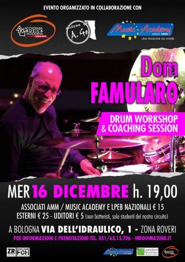 #DOM FAMULARO: WORKSHOP CON IL NOTO MUSICISTA INTERNAZIONALE