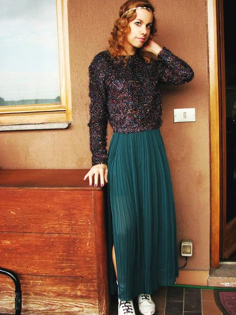 OOTD: Maxi Skirt & Cropped Sweater