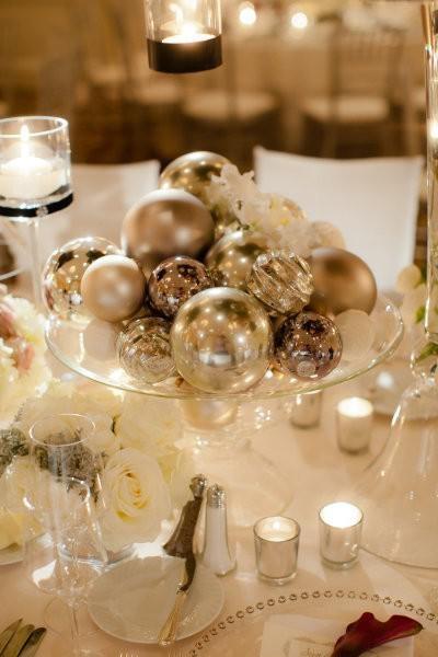 Christmas wedding table decorations
