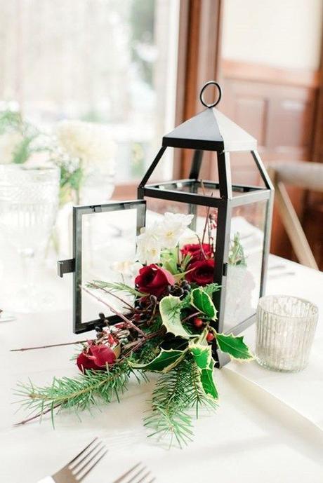 Christmas wedding table decorations