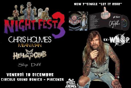 Ritorna il NIGHT FEST festival della NIGHT OF THE VINYL DEAD con CHRIS HOLMES