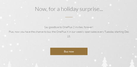 [News] OnePlus X dal 15 Dicembre si potrà comprare liberamente ogni martedì