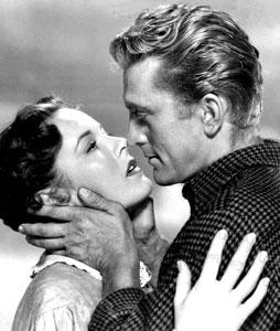 Publicity-photo-of-Eve-Miller-and-Kirk-Douglas-for-film-The-Big-Trees.1952