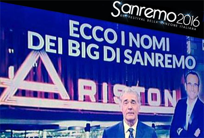 Sanremo 2016 i nomi