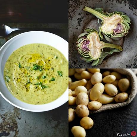 Crema di patate e carciofi / Potatoes and artichoke soup recipe