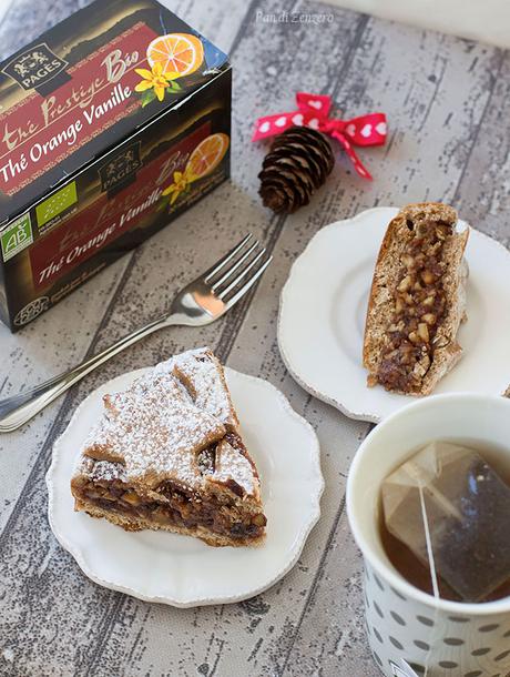 crostata ripiena di noci vegan