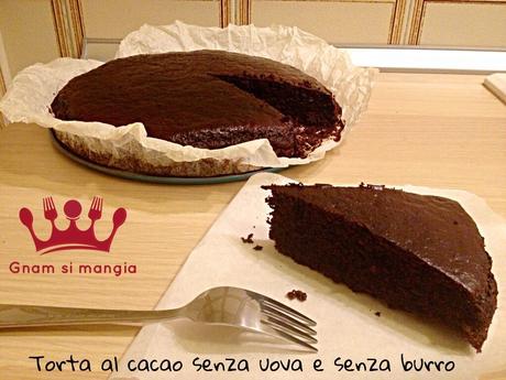 Torta al cacao senza uova e senza burro