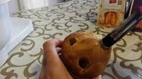 MINI PANETTONE farcito IDEA # 2: ripieno di marmellata di mirtilli e glassato