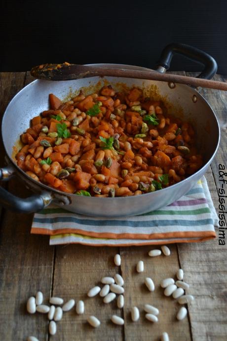 stufato di zucca e cannellini alla marocchina