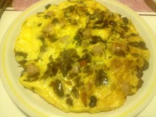 Frittata salsiccia, funghi