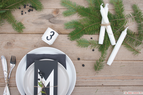 Table setting with Design Letters