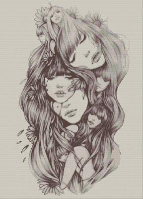 Schema a punto croce: Donne_1