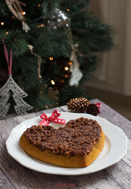 torta di zucca con croccante di noci