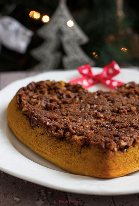 torta di zucca con croccante di noci