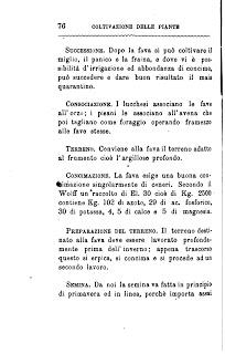 Fava  (Vicia faba L., 1753) - Canevari A., Coltivazione delle Piante Alimentari, Italia Agricola Editrice 1884