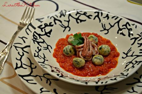 GNOCCHETTI ALLA BORRAGINE, TOTANETTI SALTATI E SALSINA DI POMODORO