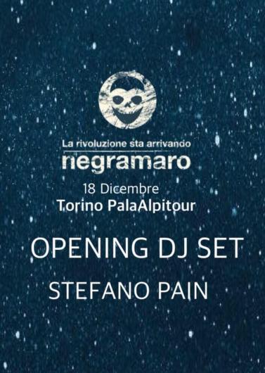 18/12 Stefano Pain apre il concerto dei Negramaro al PalaAlpitour di Torino