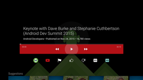 Player Youtube per Android TV