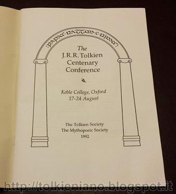 Tolkien Centenary Conference 1992, una delle 500 copie