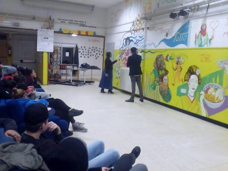 Murales di Anna Agati e Alessandro Lonzi al Quake di Ravenna