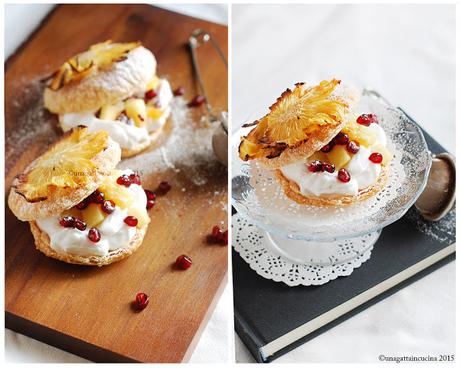 Millefoglie di ananas e cocco |  Pineapple and coconut millefeuille