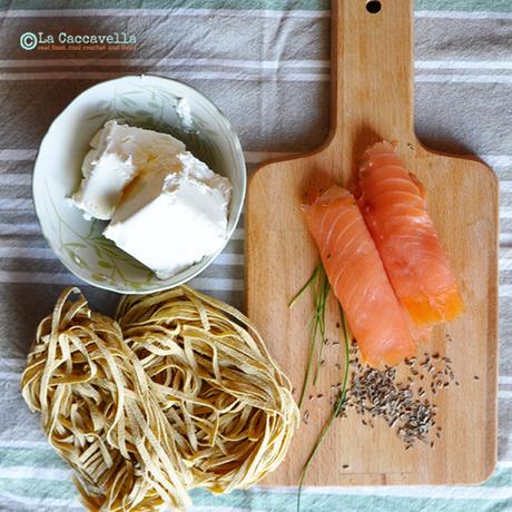 lacaccavella, lucianamosconi, tagliatelleintegrali, salmone, robiola, aneto, ricettenatale