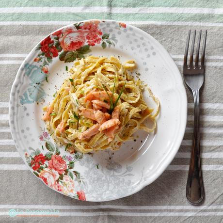 lacaccavella, lucianamosconi, tagliatelleintegrali, salmone, robiola, aneto, ricettenatale