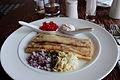 Singer Café - Blini with sour cream and red caviar IMG 3423.JPG
