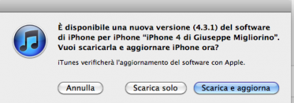 update 414x146 Download Apple iOS 4.3.1 per iPhone, iPad, iPod