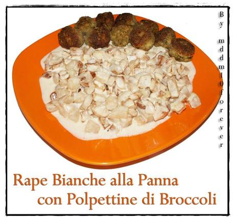 RAPE BIANCHE ALLA PANNA CON POLPETTINE DI BROCCOLI