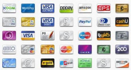 61 icone con tema le carte di credito