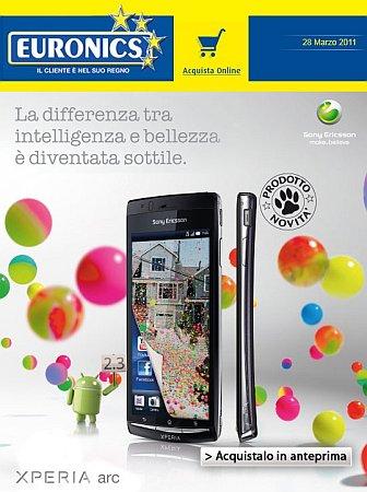 SonyEricsson Xperia Arc disponibile da Euronics a 569€