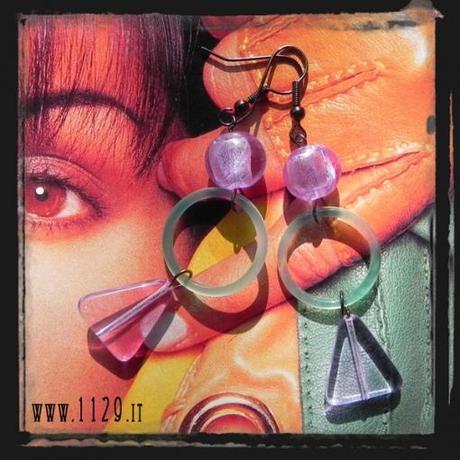 MCGLIV orecchini glicine verde agata lavander green agate ring earrings 1129