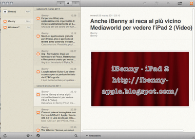 L'applicazione Reeder già conosciuta su iPhone e iPad ora disponibile anche per Mac