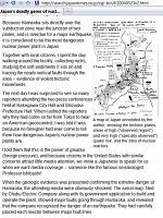 La catastrofe nucleare del Giappone prevista in un articolo del 2004, ben 7 anni fa
