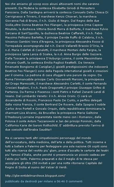 per la vostra delizia, un po' di nobiluomini e nobildonne, anzi: di n.h. e n.d.