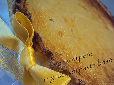 torta di pere in scrigno di pasta brisée