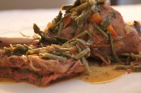 Agnello con asparagi selvatici