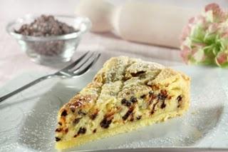 Crostata con mascarpone e gocce di cioccolato