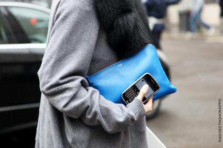 In the Street...Taylor and her magical blue bag