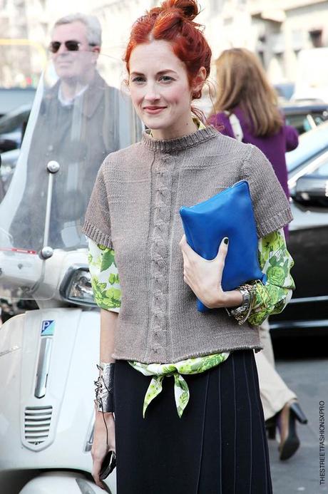 In the Street...Taylor and her magical blue bag