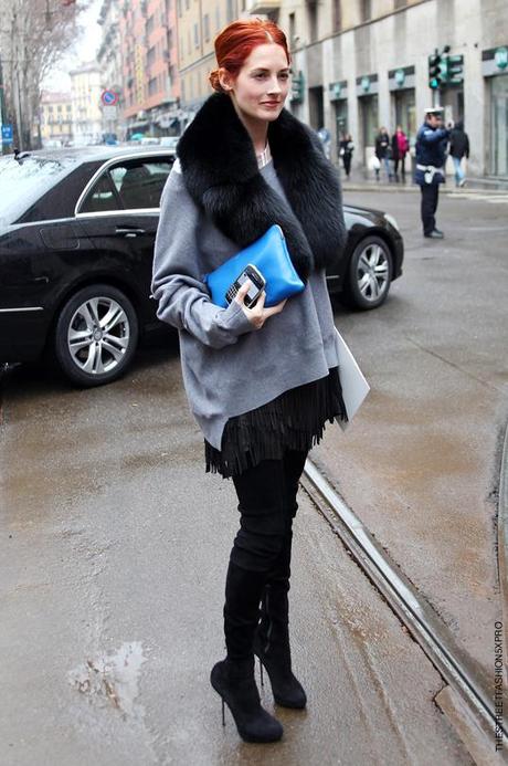 In the Street...Taylor and her magical blue bag