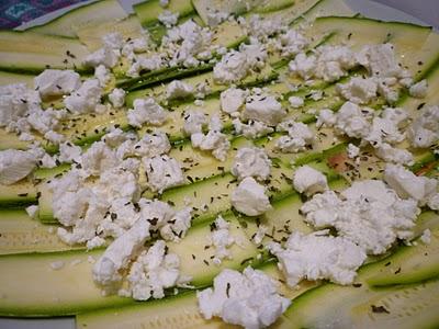 CARPACCIO DI ZUCCHINE con feta e menta