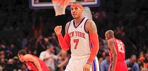 Carmelo Anthony, 39 punti contro i Nets. Afp